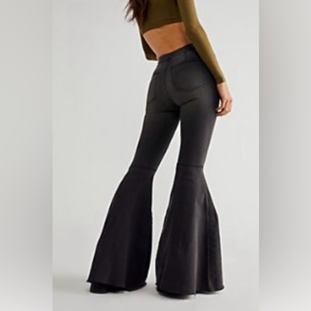 Free People We The Free Black Flare Jeans